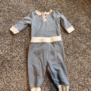 Blue and Cream Baby bodysuit and pants